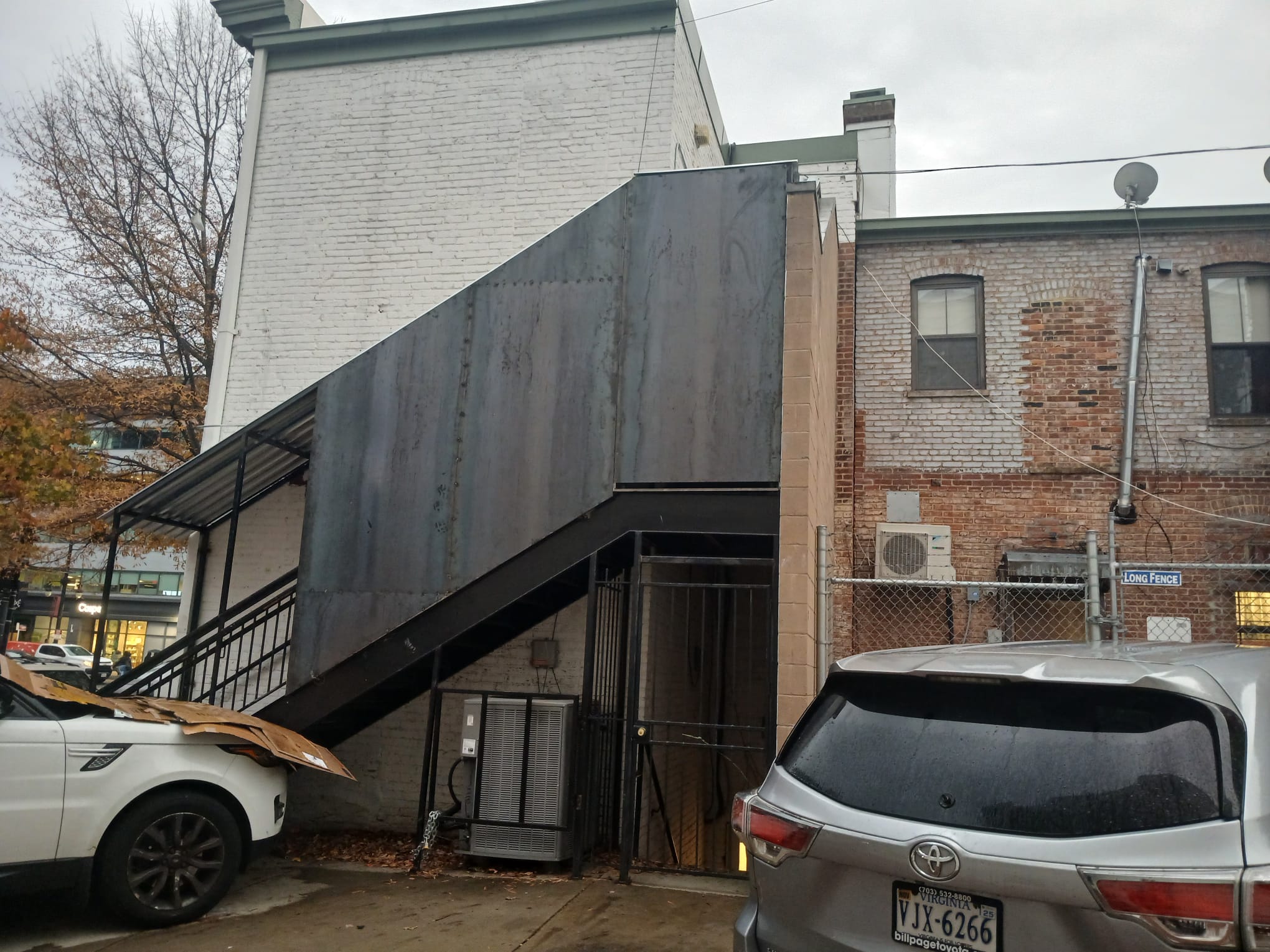 Covered Stair Metal Enclosure