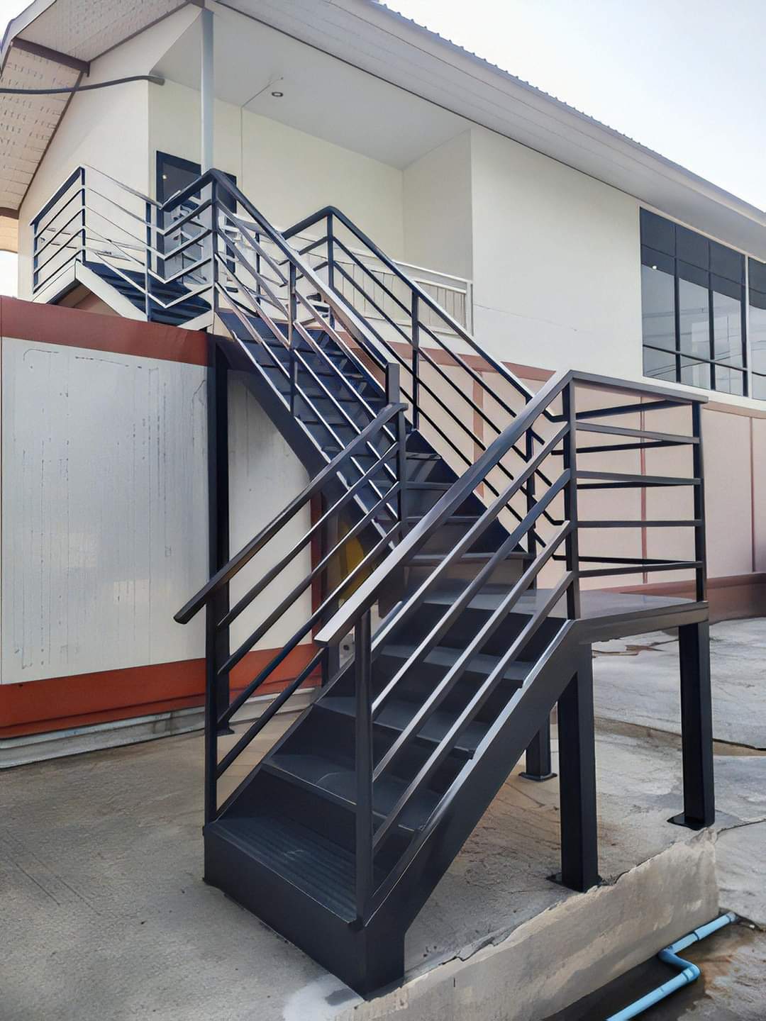 Brick Wall Metal Railing