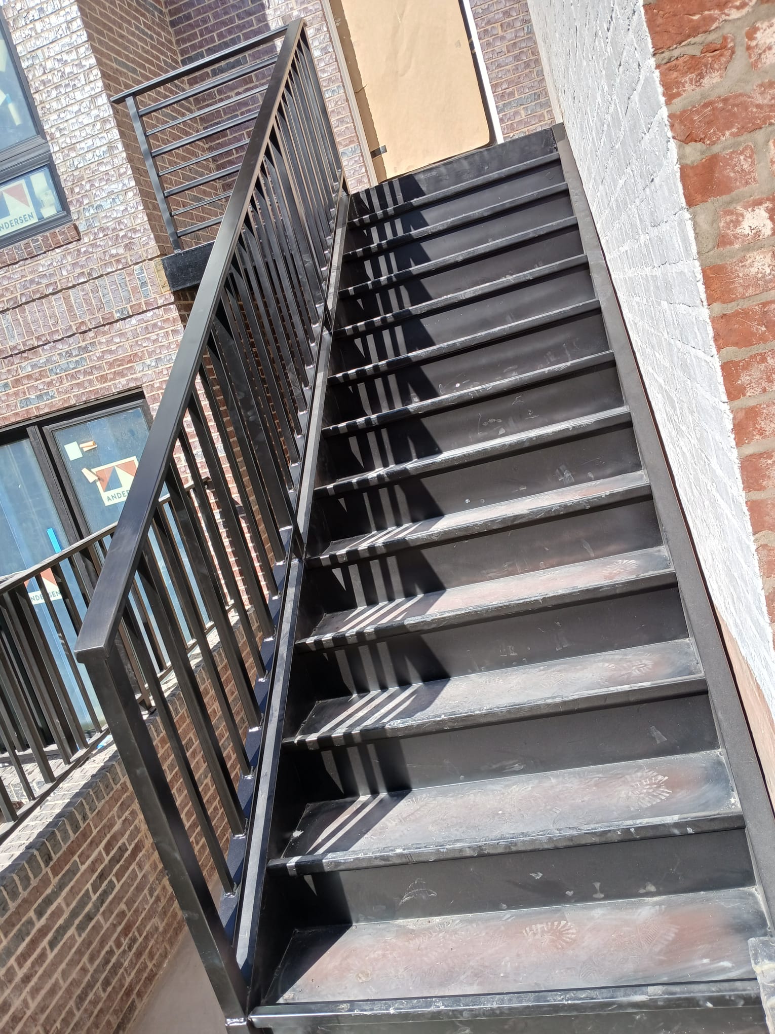 Black Metal Commercial Stair