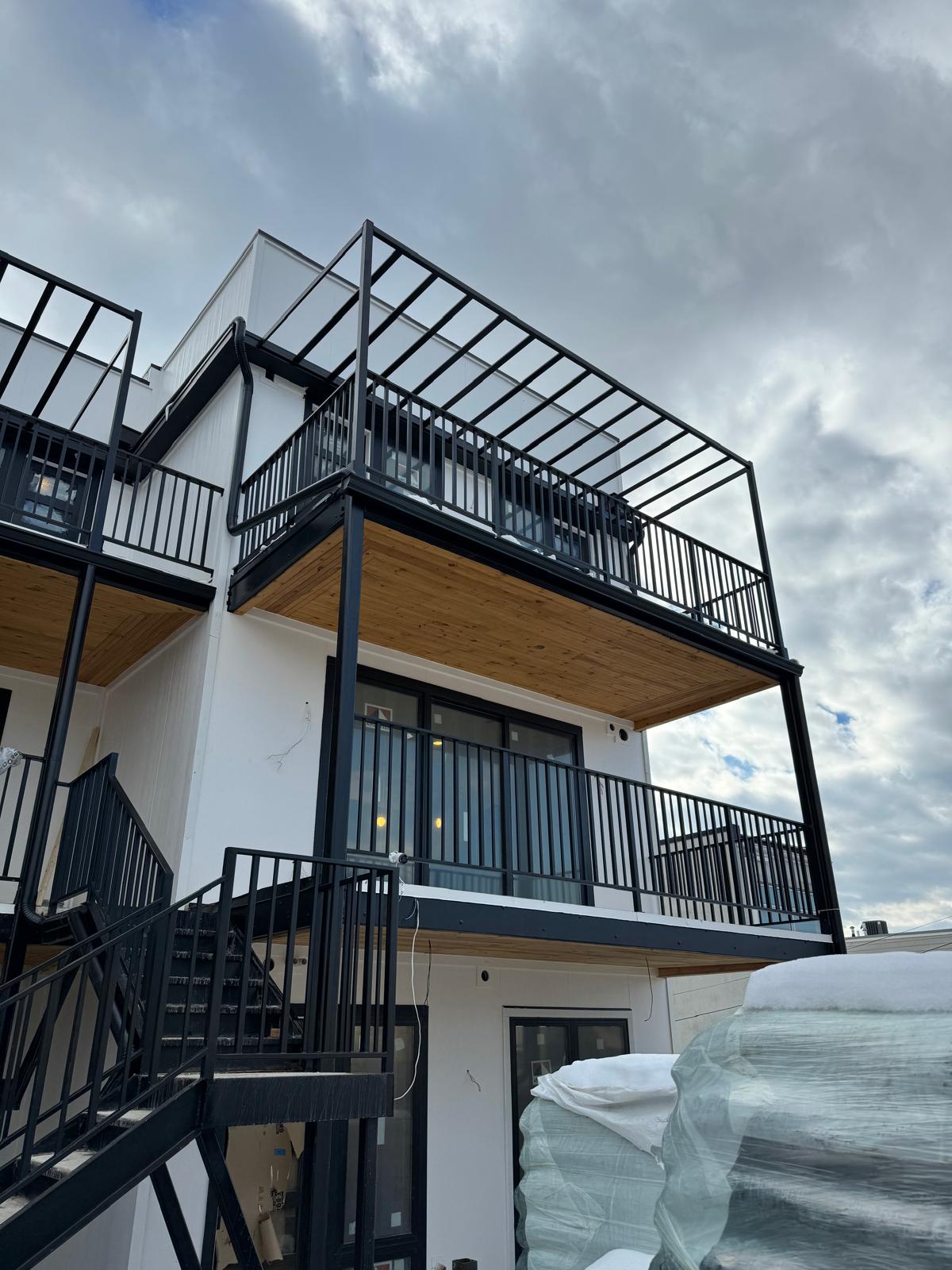 Interior White Metal Stair Railing